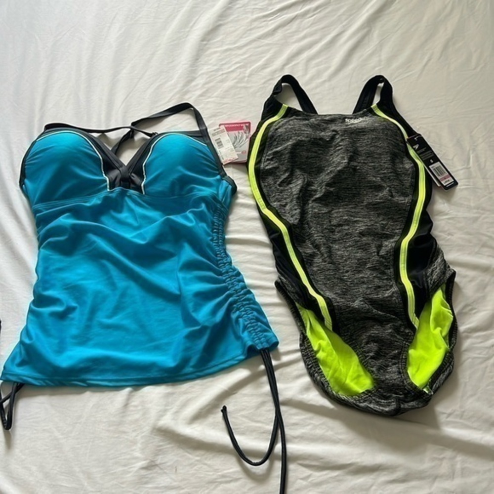 Bundle swimming one piece suit & a swimming tank top K03
